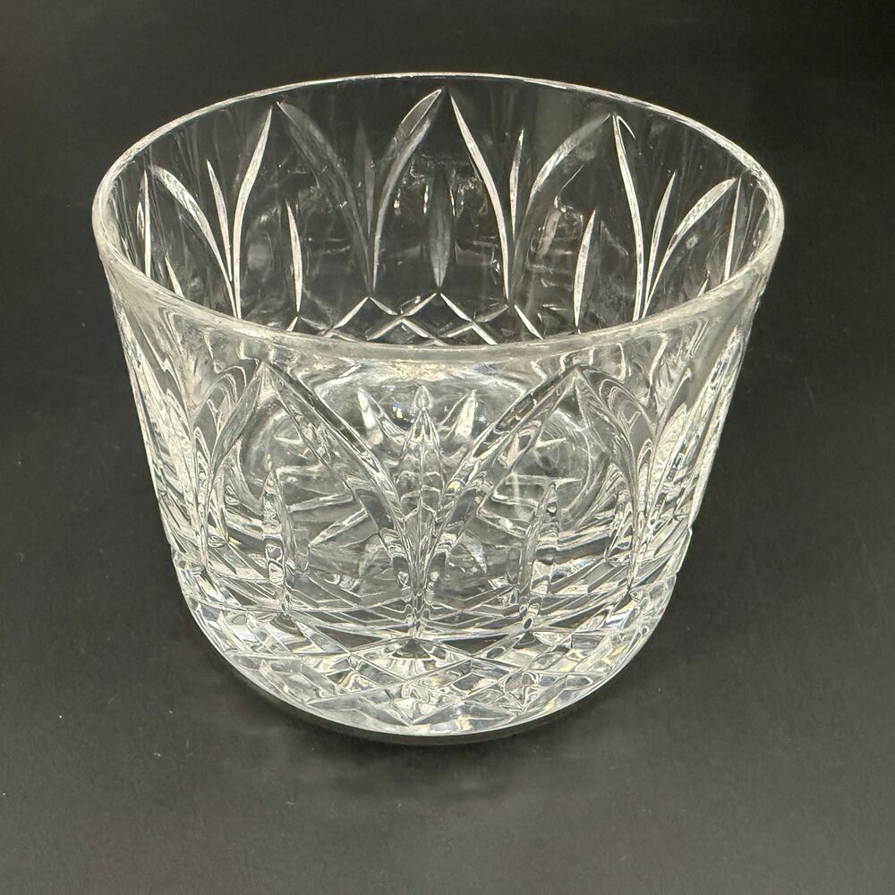 vintage glass vanity jar Round Puff Box Atlantis Chartres (Cut) blown glassware